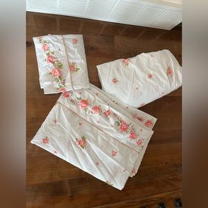 Vintage wondercale by spring maid rose sheets double sized sheets and pillowcas